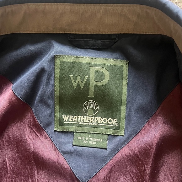 VTG 90s Navy Lightweight Bomber Jacket Men’s L Weatherproof Hipster Streetwear - Picture 4 of 16